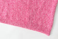 Women's Pink Lace-up Backless Knitted Sweater Long Sleeve Pullover Knitwears Loose Pullovers Top White Jumpers Autumn Clothing
