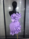 5 Colors Women Sexy Strapless Shining Diamond Flowers Bodycon Mini Bandage Dress Birthday Party Celebrate Cocktail Outfit