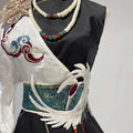 Original Nuo National Style Chinese Style Genderless Hanfu Han Elements Womens Fashion Tops Pants Suit