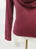 Folds Temperament Style T Shirt for Women Swing Neck Long Sleeve Tunic Slimming Fashion Autumn Tees Female Clothing