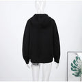 Women Fashion Solid Knitted Hooded Top O-neck Casual Full Sleeve Loose Pullover Female Spring New Chic Casual Street Outfit