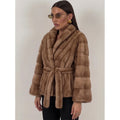 Multi Color Faux Fur Wide Lapel Belted Wrap Jacket Trendy Luxury Long Sleeve Soft Plush Winter Party Daily Office Outerwear 2026