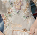 Elegant Female Qipao Dress Retro Mandarin Collar Cheongsam Sexy Mermaid Evening Party Dress Applique Vestidos De Festa