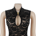Sexy Women Lace Hollow Out Sleeveless Ruched High Split Maxi Long Dress 2026 Party Trendy Birthday Vacation Party Dresses