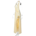 Elegant Backless Long Dress Sexy Women's Deep V Ruched Split Curvy Maxi Dresses Evening Party Beach Pool Summer Pink Yellow New