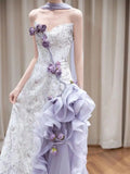 Olive Girl Purple Embroidered Dress for Garden Wedding 2026 Fairycore Photoshoot XS-XL XS-3XL Plus Size Embroidered Dramatic Silhouette Romantic Editorial Not Costume Hanfu Chinese Dress Traditional Chinese Clothing Chinese Heritage Fashion Women