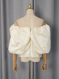 2026 Summer Solid Color Fashion Strapless fishbone corset topSexy Beach Party Slim Fit T-shirts Sweet Style Women's Wear