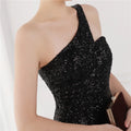 High Quality Women Design Maxi Dress Sexy One Shoulder Sequin Evening Dress Party Night Elegant Long Prom Dress Vestidos