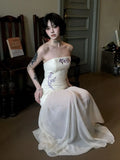 Olive Girl White Romantic Dress for Garden Wedding 2026 Fairycore Photoshoot S-XL XS-3XL Plus Size Romantic Garden Party Editorial Not Costume Dress Chinese Heritage Fashion Women