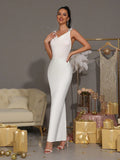 Sexy Backless Diamond Chain Design Bandage Maxi Long Dress 2026 Women'S Sleeveless Bodycon Celebrity Dinner Party Gowns