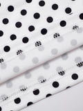 Sexy Polka Dot 3-Piece Set Women Cape Sleeves+Chest Wrapped+Shorts Matching Sweet Simple Basic Stretch Skinny Outfits