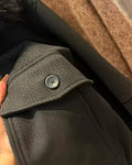 Original for Autumn/winter Women's Collection, A Detachable Wool-neck Jacket with A Fleece Leather Effect Can Be Worn
