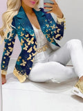 Elegant INS Paisley Butterfly Blazer Suit and Pants Two 2 Piece Set  Women 2022 Autumn Winter Street Outfit Tracksuit
