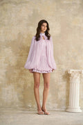 Women's Spring Summer Stand Collar Capelet Fitted Mini Dress Elegant Formal Party Wear 2026 Trendy Feminine Fashion Dress