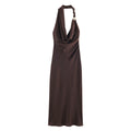 Elegant Satin Ribbons Halter Party Dress Women's Sexy Backless Off Shoulder Sleeveless Robes 2026 New Lady Evening Gowns