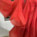 Women's Irregular Pleated Patchwork Fashion Long Flare Sleeve Waist Cinching Midi Dresses 2026 New Female Clothing