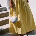 Solid Two Piece Set Dor Women Square Neck Sleeveless Top High Waist Loose Skirts Sets Female Fashion