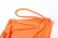 Bandage Ruched 2 Piece Set Women Square Collar Bra+Skinny Long Skirts 2025 Summer Vacation Beach Party Trend Suits