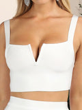 Sexy White Bandage Crop Top 2023 For Summer Women Lovely Girl Tight Mini Vest  XL Camis Top Bodycon Knitted Quality Tank