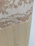 French Retro Floral Printing Dresses for Women Halter Sleeveless High Waist Spliced Tassel Hem Midi Dress Female