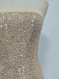 Solid Slimming Fashion Dresses for Women Strapless Sleeveless Patchwork Sequins Midi Split Dress Female Clothing