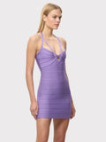 Black Purple Spaghetti Strap Women Mini Bandage Dress Bodycon Sexy Bodycon Party Club Dress XL Classic Vestido