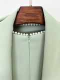 Evening Dresses Long Sleeves Slim Maxi 2026 Women Dinner Party Gowns With Ribbon Shawl Pearls Elegant Wedding Robes Lady