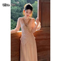 Olive Girl Pink Romantic Jacquard Set for Ren Faire 2026 Garden Wedding Fairycore Photoshoot Everyday Wear Jacquard S-XXL XS-3XL Plus Size Romantic Garden Party Editorial Jacquard Set Chinese Set Chinese Heritage Fashion Women
