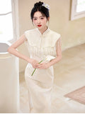 Lace Sleeveless Chinese Style Suzhou Long Cheongsam Improved Young Style 2026 New Female Qipao Dress