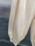 Solid Loose Spliced Folds Chic Trousers for Women High Waist Casual Vintage Long Pants Female Fashion Spring New