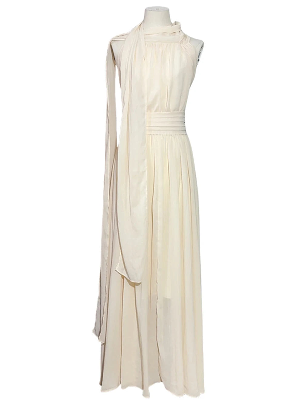 Elegant Women's Chiffon Slim Long Dress Halter Backless Sleeveless Maxi Dresses Summer Lady Long Ribbon Party Gowns