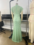 Elegant Lace Long Dress Women's Flying Sleeve Bodycon 2-piece Dress Evening Party Cocktail Female Winter Autumn