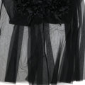 Clothes 3D Flower Women Luxury Black Rhinestone Sequined Patchwork Satin Evening Long Dress Bulk Items Wholesale