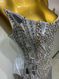 Women Sexy Strapless Shining Diamond Bandage Dress 2026 New Nightclub Eveing Party Dress Luxury Birthday Cocktail Clothing