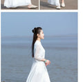 Vietnam Traditional Dress Aodai Chinese Improved Qipao Chiffon Fairy Women Elegant Oriental Improved Qipao Tea Art Hanfu Set