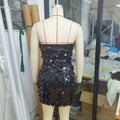 Sexy Sequin Mini Dress Metallic Shiny Glitter Party Dress Women Clothes Sparkling Evening Gown for Parties and Night Out