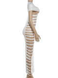Sexy Hollow Maxi Summer Dress Women Black White Night Club Birthday Dress For Woman Long Bodycon Party Evening Dresses Vestidos