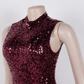 Sexy Sparkly Sequin Patchwork Bodycon Dresses for Woman Ruffle Tassel Dress Female Party Clubwear Long Birthday Outfits