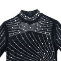 Women Rhinestone Dress with Bodysuit 2 Piece Set Sexy See Through Hot Drilling Evening Gowns Birthday Bodycon Party Dress