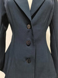 Commuting Slimming Blazer for Women Lapel Long Sleeve Spliced Button Casual Fashion Coat with Shoulders Pad Female