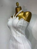 Women Luxury Design Halter Beading Bandage Dress Curve Bodycon Ankle Length Evening Party Birthday Cocktail Prom Dresses