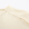 French Elegant Solid Blouse for Women Irregular Neck Patchwork Ribbon Long Sleeve Minimalist Shirt Female Spring