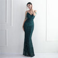 2025 Sequin Long Strap Evening Dress Party Etiquette Celebration Robe Dress Sleeveless V-neck Robe Sexy Gowns Maxi Dress