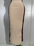 Elegant Celebrity Evening Club Party Prom Luxury Birthday Dress Woman Sexy Lace Patchwork Sleeveless Bodycon Long Bandage Dress