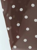 Casual Coffee Polka Dot Two Piece Set for Women Lace Trim Cami Sheer Mesh Ruffled Midi Skirt Set for Vintage Dates