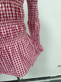 Solid Spliced Folds Slimming Blouses for Women O Neck Long Sleeve Temperament Minimalist Shirts Female New