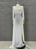 Luxury Tailored Rhinestone Long Evening Dress, Formal Gown for Prom Red Carpet Cocktail Birthday Gala Party