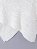 Casual Knit Women Shawls Round Neck Sleeveless Asymmetric Shawl for Vacation Street Outing Wear Fashion Summer New