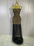 Women Sparkly Rhinestones Sexy Strapless Mesh See Through Mini Dress Birthday Party Evening Cocktail Dress Nightclub Stage Wear