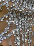 Sparkly Rhinestones Sexy Mesh See Through Dress Party Evening Prom Celebrate Birthday Dress Singer Dancer Show Stage Wear